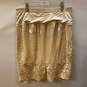 Donna Karen Beige Velvet Skirt